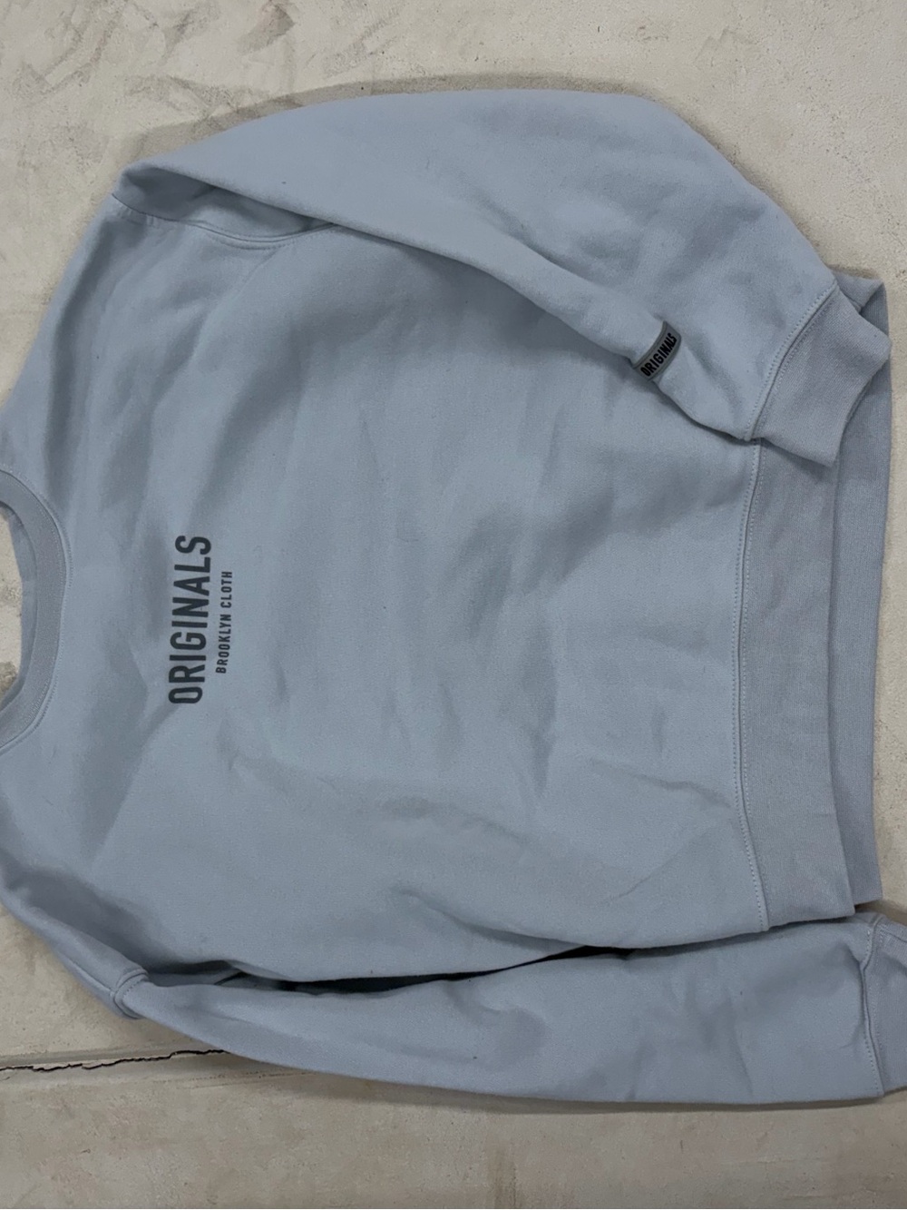 Brooklyn Cloth Pale Blue Originals Graphic Crewneck Sweatshirt
